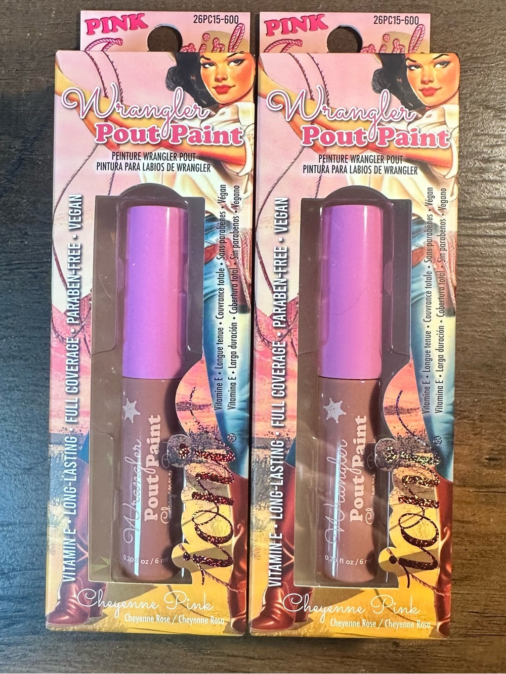 Ioni 2pc PINK COWGIRL Wrangler Pout Paint ~Cheyenne Pink~ Full Coverage BNIB